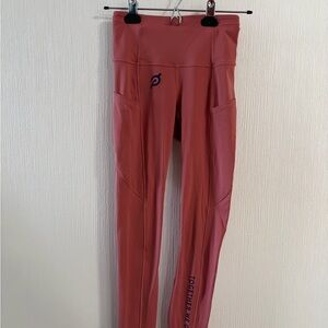 Peloton Lululemon fast and free High-Rise Pocket Leggings in cherry tint colorwa